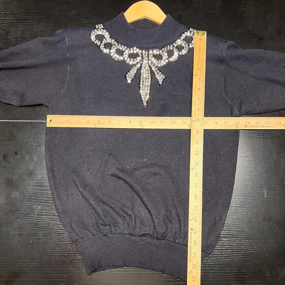 Regency Collection for Joyce Sequin Beaded Party Sweater‎ Womens Small VTG 80s - Picture 2 of 5